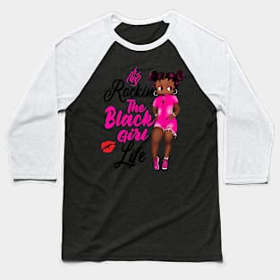 Rockin The Black Girl Life Betty Boop Urban Fashion Graphic Baseball T-Shirt